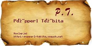 Pöpperl Tábita névjegykártya